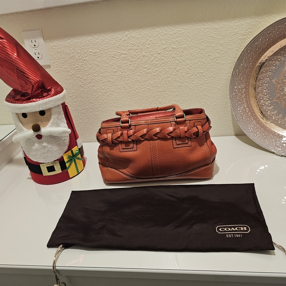 Coach Women´s Satchel in Rich Orange Leather